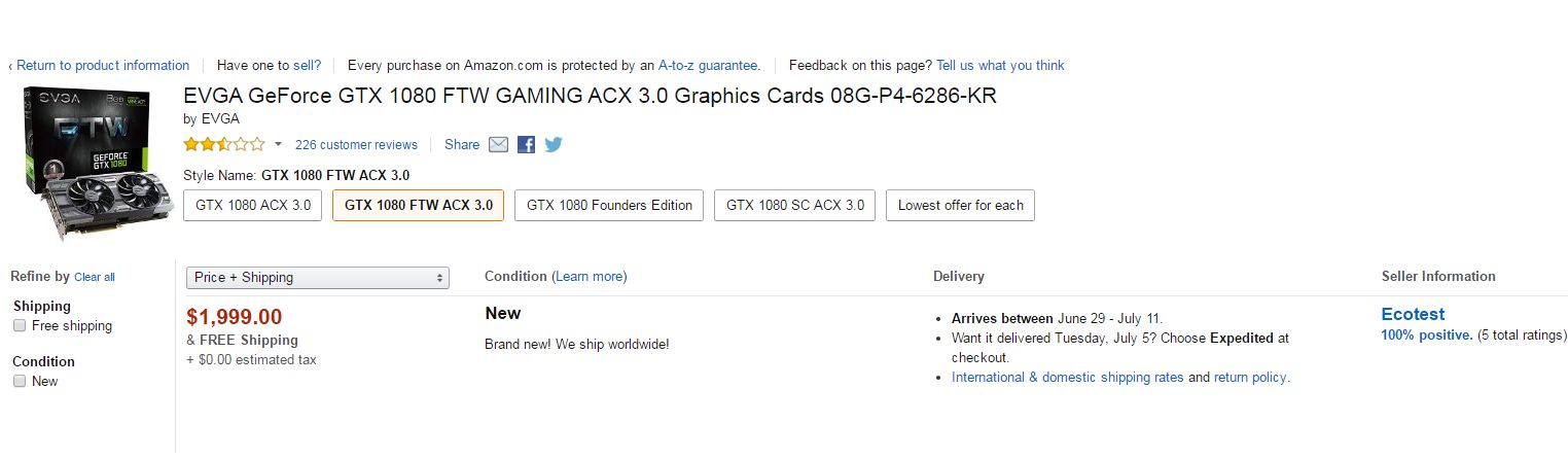 Двете нови карти на Nvidia GTX 1070 и GTX 1080 повишават цената си 3