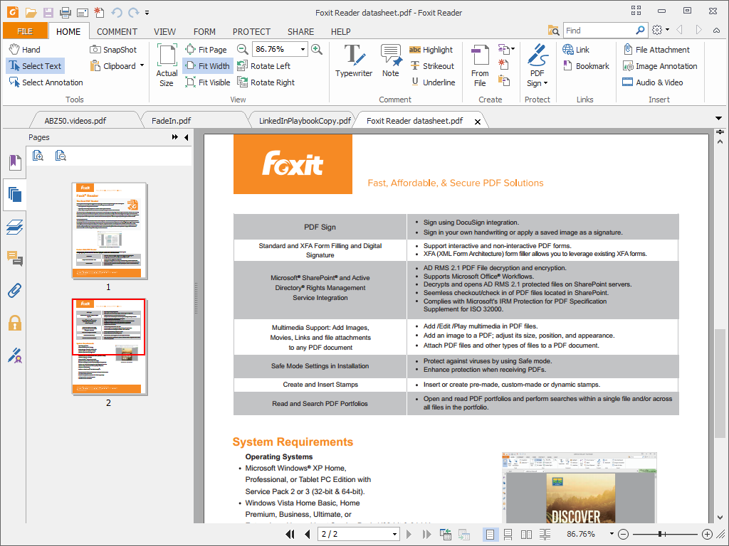 Portable Foxit PDF Reader