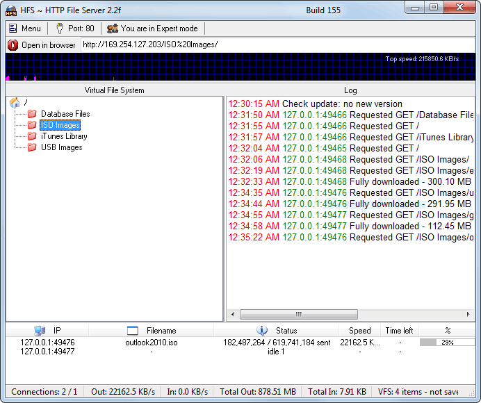 Portable HFS HTTP File Server