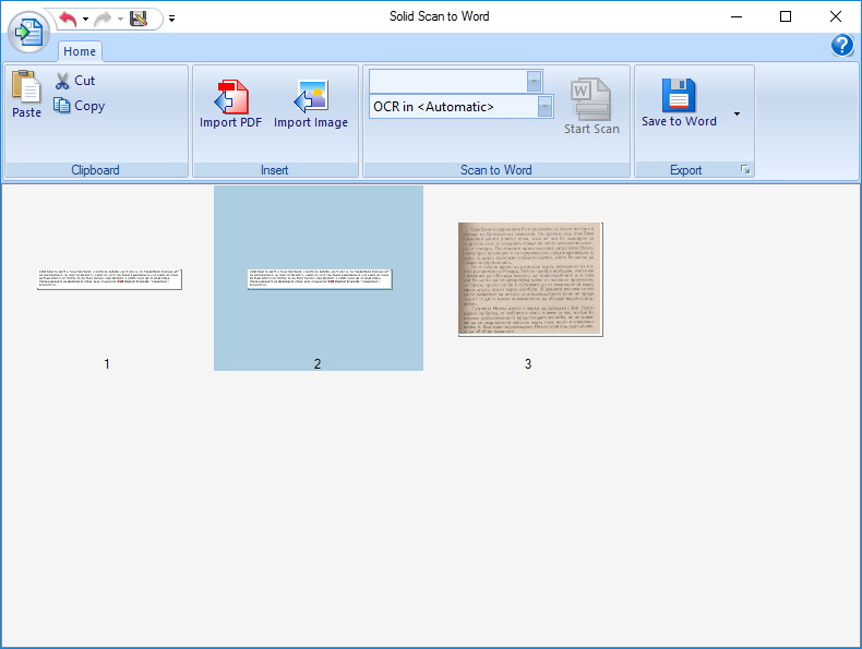 Solid Scan to Word